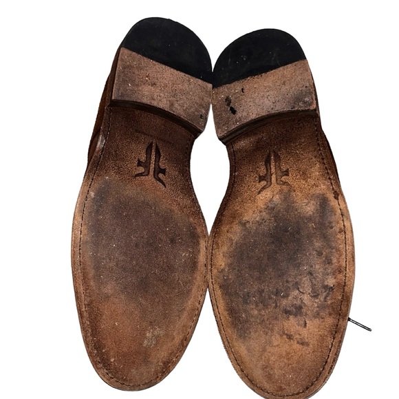 Men’s Frye Brown Burnished Suede Leather Paul Bal Oxford Shoes size 11.5 - Picture 10 of 10